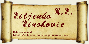 Miljenko Minoković vizit kartica